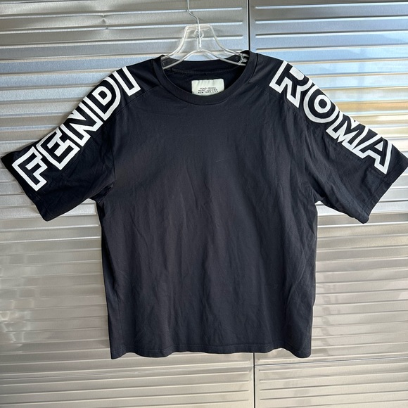 ◇ FENDI x MARC JACOBS ブラック Tシャツ Fendi by Marc Jacobs Jersey Short-Sleeved T-Shirt Black